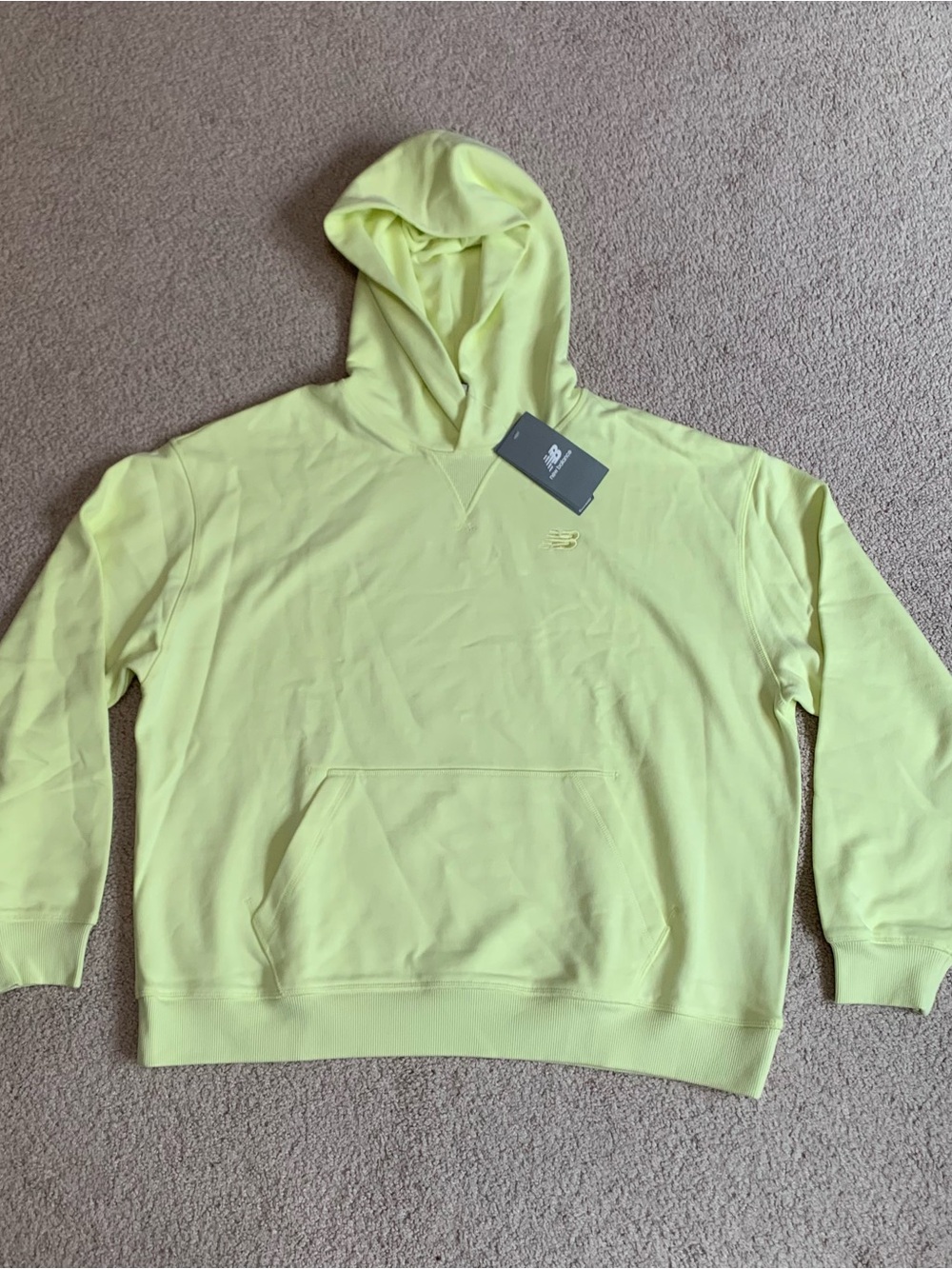 New Balance French Terry Athletic Hoodie Limelight Women’s Sz M